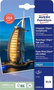 Avery Zweckform Papier Avery fotograficzny Premium wysokobłyszczący, 250 g, 100 x 150 mm 1