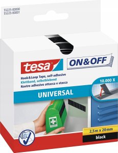 Tesa tesa ON&OFF Universal Klettband schwarz 2,5m 20mm 1