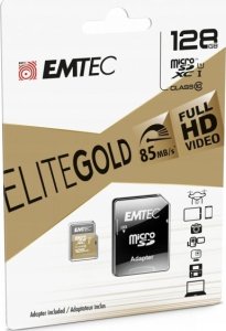 Karta Emtec Emtec mSD 256GB UHS-I U1 EliteGold + Adapter 1