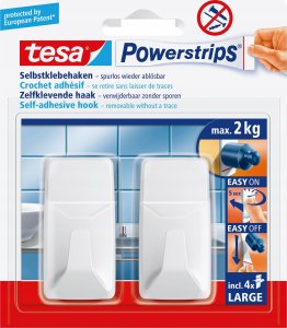 Tesa tesa Powerstrips Haken L rechteckig weiß 1