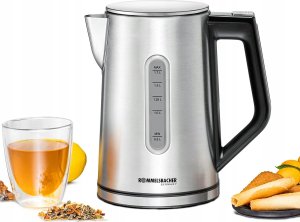 Czajnik Rommelsbacher Rommelsbacher Sunny WK 3000 kettle (stainless steel/black, 3,000 watts, 1.7 liters) 7