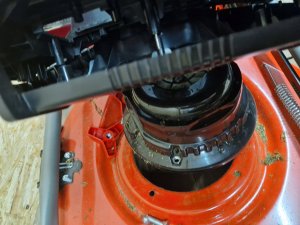 Kosiarka akumulatorowa Einhell Einhell Professional cordless lawn mower GP-CM 36/52 S Li BL, 36Volt (2x18Volt) (red/black, 4x Li-ion battery 5.2Ah, with rear-wheel drive Vario Speed) 5