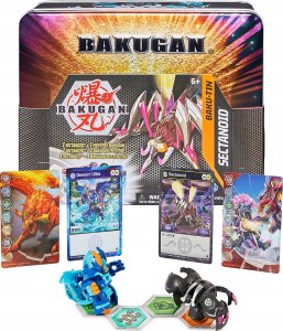 Figurka Spin Master Spin Master Bakugan Baku-Tin Toy Figure (Premium Storage Box with Exclusive Darkus Sectanoid Bakugan and Additional Mystery Bakugan) 1