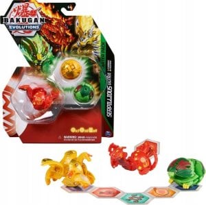 Spin Master Spin Master Bakugan Evolutions Starter Pack of 3 Bakugan Skill Game (Ultra Pyrus Serpillious, Basic Ventus Hydorous, Basic Aurelus Pegatrix) 1