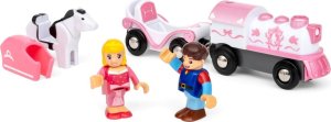 Ravensburger BRIO Disney Princess Sleeping Beauty Battery Locomotive Toy Vehicle (includes Princess Carriage, Prince Philip and Samson the Horse) 1