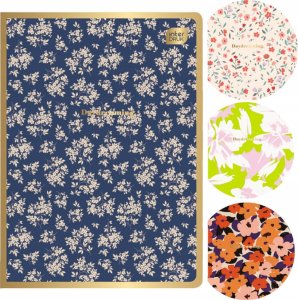 Interdruk Zeszyt A5 80 kartki linia M 70g Metalic Floral mix cena za 1 szt 5