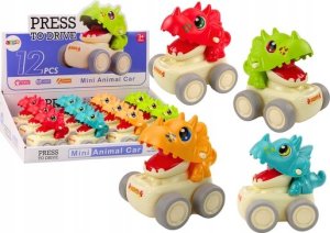 LeanToys Autko Dinozaur Triceratops Napęd Na Nacisk 4 Rodzaje 1