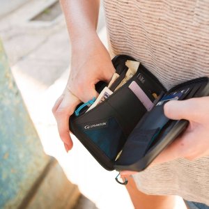 Lifeventure RFID Mini Travel Wallet, Recycled, Navy Blue 4