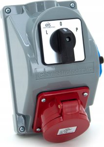 ELS Elektrotechnika Rozdzielnica budowlana typ COMBOPOL 32A/5 + GS 230V + wyłącznik 0-1, obudowa naścienna / natynkowa, N1T01-01 3