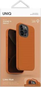 Uniq UNIQ etui Lino Hue iPhone 15 Pro Max 6.7" Magclick Charging pomarańczowy/sunset orange 1