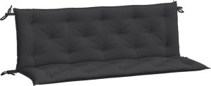 vidaXL Poduszki na ławkę ogrodową, 2 szt., czarna, tkanina Oxford 5