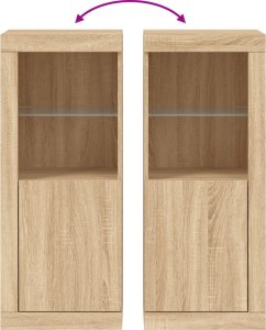 vidaXL Szafka z oświetleniem LED, dąb sonoma, 41x37x100 cm 10