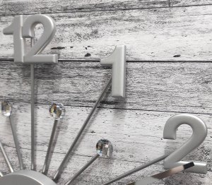 Lavvu Zegar ścienny Lavvu LCT5010 z kryształkami, średnica 49 cm . 5