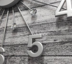 Lavvu Zegar ścienny Lavvu LCT5010 z kryształkami, średnica 49 cm . 6