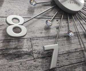 Lavvu Zegar ścienny Lavvu LCT5010 z kryształkami, średnica 49 cm . 7