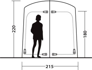 Outwell Namiot prysznicowy Outwell Seahaven Comfort Station Double - grey Uniwersalny 7