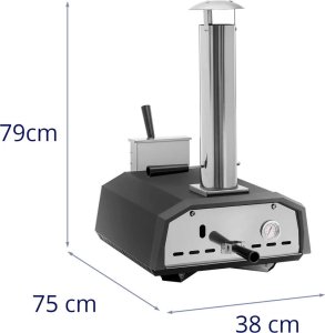 Royal Catering Domowy piec do pizzy opalany drewnem nastawny śr. 33cm 220C Domowy piec do pizzy opalany drewnem nastawny śr. 33cm 220C 6