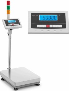 Steinberg Waga platformowa magazynowa z kolumną sygnalizacyjną świetlną LCD 60kg / 0.002kg Waga platformowa magazynowa z kolumną sygnalizacyjną świetlną LCD 60kg / 0.002kg 1