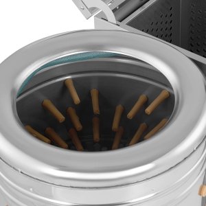 Wiesenfield Skubarka oparzalnik do drobiu kurczaków indyków 2w1 bęben śr. 50 cm 55 l 1.5 kW Skubarka oparzalnik do drobiu kurczaków indyków 2w1 bęben śr. 50 cm 55 l 1.5 kW 3