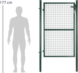 Wiesenfield Brama furtka wejściowa ogrodowa ze stali 107.5 x 196 cm Brama furtka wejściowa ogrodowa ze stali 107.5 x 196 cm 3