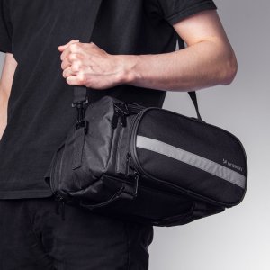 Wozinsky Torba rowerowa na bagażnik z kieszeniami i paskiem na ramię 27L czarna Torba rowerowa na bagażnik z kieszeniami i paskiem na ramię 27L czarna 8