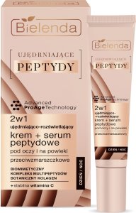 Bielenda Bielenda Ujędrniające Peptydy Ujędniająco-Rozświetlający Krem - Serum peptydowe 2w1 pod oczy i na powieki 15ml 1