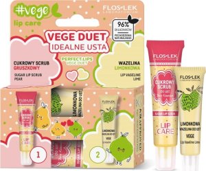 Floslek Floslek Lip Care Vege Duet Idealne Usta ( scrub gruszkowy 14g + wazelina limonkowa 10g) 1