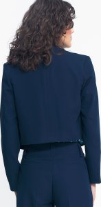 Nife Krótki granatowy żakiet - Z50 (kolor granat, rozmiar 38) 2