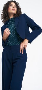 Nife Krótki granatowy żakiet - Z50 (kolor granat, rozmiar 38) 4