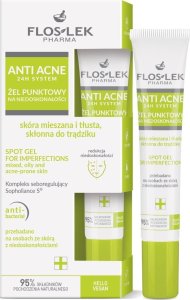 Floslek FLOSLEK ANTI ACNE Żel punktowy na niedoskonałości do skóry mieszanej, tłustej i skłonnej do trądziku 20 ml 2