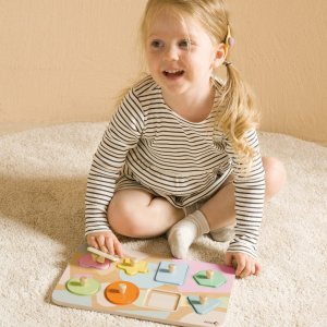 Classic World CLASSIC WORLD Układanka Puzzle Klocki Geometryczne 9 el. 2
