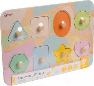 Classic World CLASSIC WORLD Układanka Puzzle Klocki Geometryczne 9 el. 4