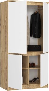 Fabryka Mebli Akord SZAFA S90 4D CLP ARTISAN / BIAŁY 2