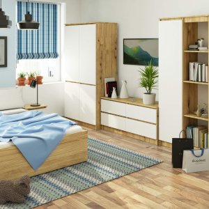 Fabryka Mebli Akord SZAFA S90 4D CLP ARTISAN / BIAŁY 4