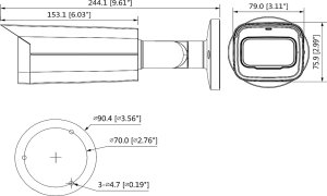 Dahua Technology KAMERA AHD, HD-CVI, HD-TVI, PAL HAC-HFW2241TU-A-0360B-S2-DIP - 1080p 3.6mm DAHUA 4