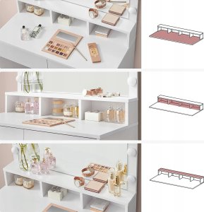 Leobert Toaletka biała z oświetleniem LED (RDT120T10) 7