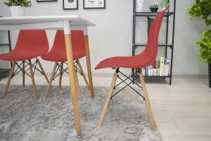 Leobert Krzesło OSAKA cynober / nogi naturalne x 1 9