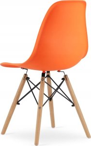 Leobert Krzesło OSAKA pomarańcz / nogi naturalne x 3 6