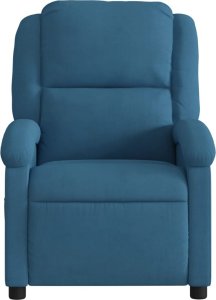 vidaXL Elektryczny fotel rozkładany, niebieski, obity aksamitem 8