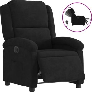vidaXL Elektryczny fotel rozkładany, czarny, obity aksamitem 2