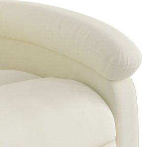 vidaXL Rozkładany fotel masujący, podnoszony, kremowy, aksamitny 10