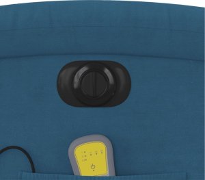 vidaXL Podnoszony fotel masujący, elektryczny rozkładany, niebieski 12