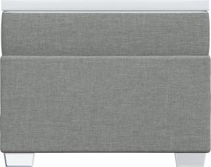 vidaXL Łóżko kontynentalne z materacem, jasnoszare, tkanina, 90x200 cm 4