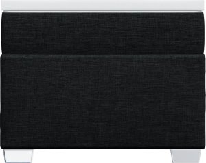 vidaXL Łóżko kontynentalne z materacem, czarne, tkanina, 90x200 cm 4