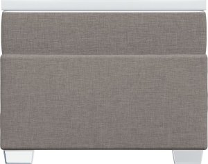 vidaXL Łóżko kontynentalne z materacem, taupe, tkanina, 90x200 cm 4