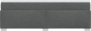 vidaXL Łóżko kontynentalne z materacem, ciemnoszara tkanina 90x200 cm 8