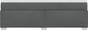 vidaXL Łóżko kontynentalne z materacem, ciemnoszara tkanina 180x200 cm 8