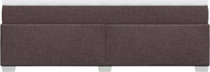 vidaXL Łóżko kontynentalne z materacem, brązowe, tkanina, 90x200 cm 8