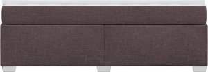 vidaXL Łóżko kontynentalne z materacem, brązowe, tkanina, 180x200 cm 8