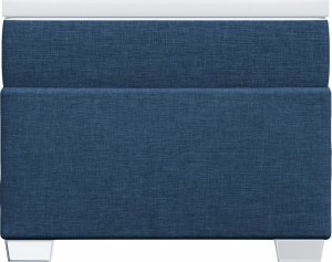 vidaXL Łóżko kontynentalne z materacem, niebieskie, tkanina, 90x200 cm 4